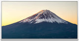 Gebirges Landschaft ca. 130x70cm Wandbild inklusive Schattenfugenrahmen weiss - Panorama Leinwand Bild XXL Format Wandbilder Wohnzimmer Wohnung Deko Kunstdrucke