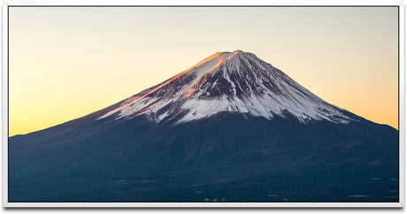 Gebirges Landschaft ca. 130x70cm Wandbild inklusive Schattenfugenrahmen weiss - Panorama Leinwand Bild XXL Format Wandbilder Wohnzimmer Wohnung Deko Kunstdrucke