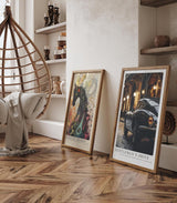 Paul Sinus Leinwandbild 60x90cm Gentleman’s Drive Klassischer Sportwagen Londoner Nacht Eleganz und Stil Zeitlose Automobilkunst Hochwertige Wandkunst