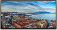 Italien Panorama ca. 130x70cm Wandbild inklusive Schattenfugenrahmen schwarz - Panorama Leinwand Bild XXL Format Wandbilder Wohnzimmer Wohnung Deko Kunstdrucke