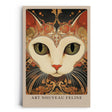 Paul Sinus Leinwandbild 40x60cm Jugendstil-Katze kunstvoll surreal hypnotisch elegant detailreich faszinierende Wandkunst warme Farben harmonisch