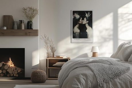 Paul Sinus Leinwandbild 80x120cm kunstvolle Spiegelung zweier Frauen in sinnlicher Harmonie mit abstrakten Elementen – ausdrucksstarkes Leinwandbild
