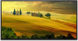 Landschaft in der Toscana ca. 130x70cm Wandbild inklusive Schattenfugenrahmen schwarz - Panorama Leinwand Bild XXL Format Wandbilder Wohnzimmer Wohnung Deko Kunstdrucke