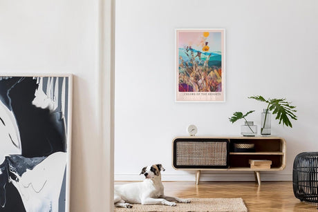 Paul Sinus Leinwandbild 80x120cm lebendige Wildblumen-Komposition mit surrealem Farbspiel und abstrakter Naturästhetik, faszinierende Wandkunst