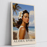 Paul Sinus Leinwandbild 60x90cm Aloha Spirit – Insel, Schönheit, Exotik, Hawaii, Natur, Tropisch, Sonne, Entspannung, Meer, Strand, Vintage, Romantik