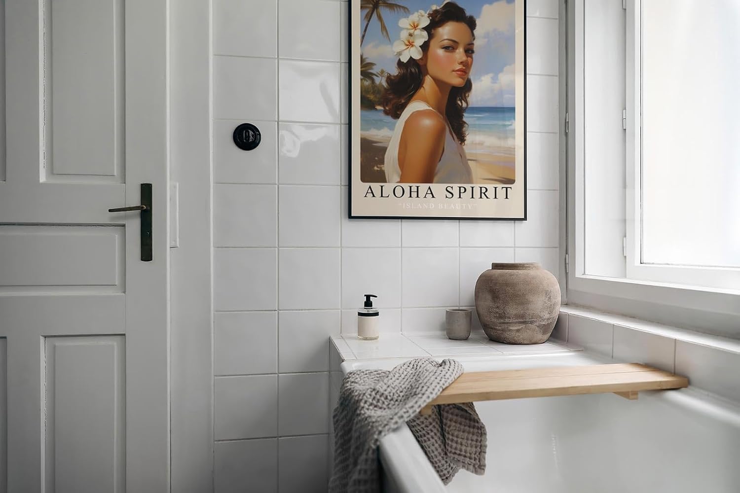 Paul Sinus Leinwandbild 60x90cm Aloha Spirit – Insel, Schönheit, Exotik, Hawaii, Natur, Tropisch, Sonne, Entspannung, Meer, Strand, Vintage, Romantik