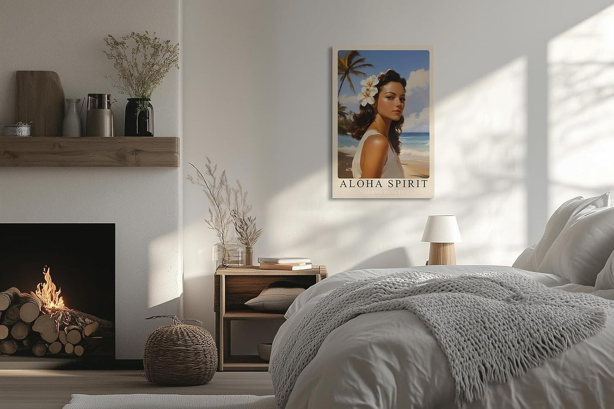 Paul Sinus Leinwandbild 60x90cm Aloha Spirit – Insel, Schönheit, Exotik, Hawaii, Natur, Tropisch, Sonne, Entspannung, Meer, Strand, Vintage, Romantik