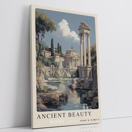 Paul Sinus Leinwandbild 40x60cm Ancient Beauty – Rom, Antike, Architektur, Ruinen, Historisch, Klassisch, Erbe, Italien, Monument, Kultur, Geschichte