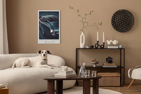 Paul Sinus Leinwandbild 40x60cm Aurelio GT – Luxus, Eleganz, Geschwindigkeit, Sportwagen, Design, Retro, Zukunft, Stil, Automobil, Exklusivität