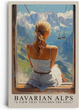 Paul Sinus Leinwandbild 60x90cm Leinwandbild Blick auf die Bayerischen Alpen – Naturidylle, Freiheit, majestätische Bergwelt