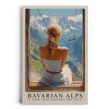 Paul Sinus Leinwandbild 60x90cm Leinwandbild Blick auf die Bayerischen Alpen – Naturidylle, Freiheit, majestätische Bergwelt