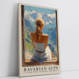 Paul Sinus Leinwandbild 60x90cm Leinwandbild Blick auf die Bayerischen Alpen – Naturidylle, Freiheit, majestätische Bergwelt