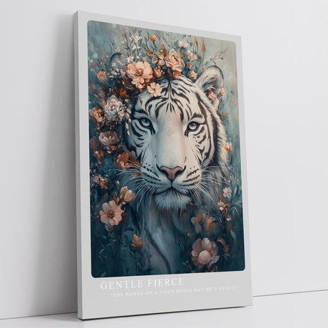 Paul Sinus Leinwandbild 60x90cm Blühender Tiger majestätisch kraftvoll mystisch kunstvolle Wandkunst faszinierend surreal harmonisch sanfte Farben