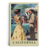 Paul Sinus Leinwandbild 40x60cm California Leinwandbild – Nostalgische Eleganz mit Oldtimern, Retro-Charme und Vintage-Flair – Stilvolle Kunst