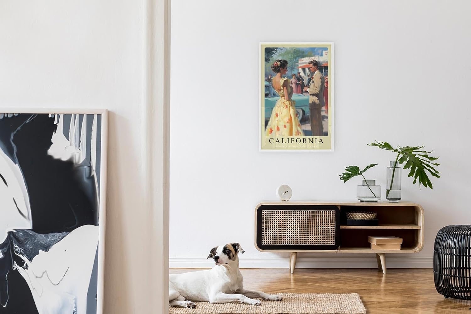 Paul Sinus Leinwandbild 40x60cm California Leinwandbild – Nostalgische Eleganz mit Oldtimern, Retro-Charme und Vintage-Flair – Stilvolle Kunst