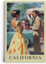 Paul Sinus Leinwandbild 40x60cm California Leinwandbild – Nostalgische Eleganz mit Oldtimern, Retro-Charme und Vintage-Flair – Stilvolle Kunst