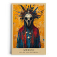 Paul Sinus Leinwandbild 80x120cm Día de los Muertos rituell mystisch kunstvolle Wandkunst kraftvoll faszinierend detailreich farbenfroh symbolisch