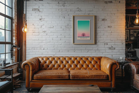 Paul Sinus Leinwandbild 80x120cm Dreamscape – Minimalismus, Natur, Farbverlauf, Ästhetik, Kunst, Träume, Harmonie, Balance, Landschaft, Meditativ, Ruhe