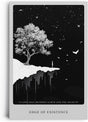 Paul Sinus Leinwandbild 80x120cm Edge of Existence – Minimalismus, Schwarz-Weiß, Surrealismus, Kunst, Universum, Einsamkeit, Tiefe, Unendlichkeit