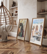 Paul Sinus Leinwandbild 40x60cm Leinwandbild Elegantes Strandfrühstück auf Sylt – Sommerliche Strandatmosphäre, Frauen im weißen Look