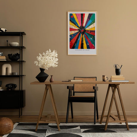Paul Sinus Leinwandbild 80x120cm Explosion of Color dynamische Farbexplosion abstrakt modernes Design energiegeladen expressiv farbenfrohes Kunstwerk