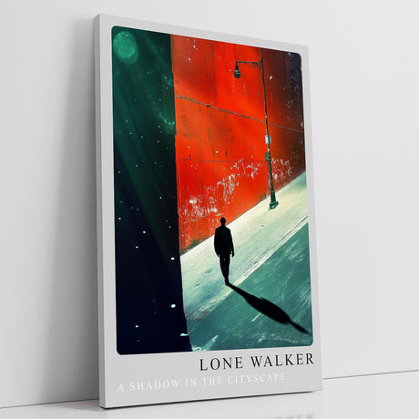 Paul Sinus Leinwandbild 80x120cm Lone Walker Leinwandbild geheimnisvolle Silhouette in urbaner Szenerie beeindruckendes Spiel aus Licht