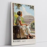 Paul Sinus Leinwandbild 40x60cm Lost in the Beauty of Rome – Italien, Kolosseum, Vintage-Stil, Romantik, Nostalgie, Reise, Architektur, Kultur
