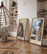 Paul Sinus Leinwandbild 60x90cm Matterhorn – Nostalgie, Alpenpanorama, Zugreise, Vintage, Natur, Romantik, Eisenbahn, Berge, Schweiz, Abenteuer