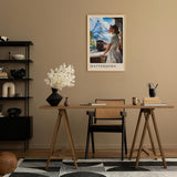 Paul Sinus Leinwandbild 60x90cm Matterhorn – Nostalgie, Alpenpanorama, Zugreise, Vintage, Natur, Romantik, Eisenbahn, Berge, Schweiz, Abenteuer