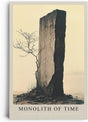Paul Sinus Leinwandbild 80x120cm Monolith of Time monumentaler Stein zeitlos mystisch Natur minimalistisch erhaben stille Landschaft