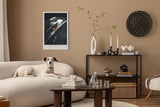 Paul Sinus Leinwandbild 80x120cm Obsidian – Eleganz, Luxus, Exklusivität, Automobilkunst, Retro, Vintage, Schwarz, Perfektion, Design, Stil, Ästhetik