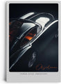 Paul Sinus Leinwandbild 80x120cm Obsidian – Eleganz, Luxus, Exklusivität, Automobilkunst, Retro, Vintage, Schwarz, Perfektion, Design, Stil, Ästhetik