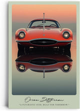 Paul Sinus Leinwandbild 80x120cm Orion Jetstream Leinwandbild futuristischer Sportwagen mit ikonischem Design in dramatischer Abendstimmung