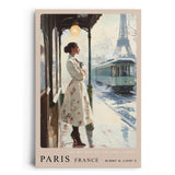 Paul Sinus Leinwandbild 40x60cm Paris – Nostalgie, Liebe, Romantik, Retro, Vintage, Frankreich, Eleganz, Belle Époque, Sehnsucht, Kunst, Stadtleben
