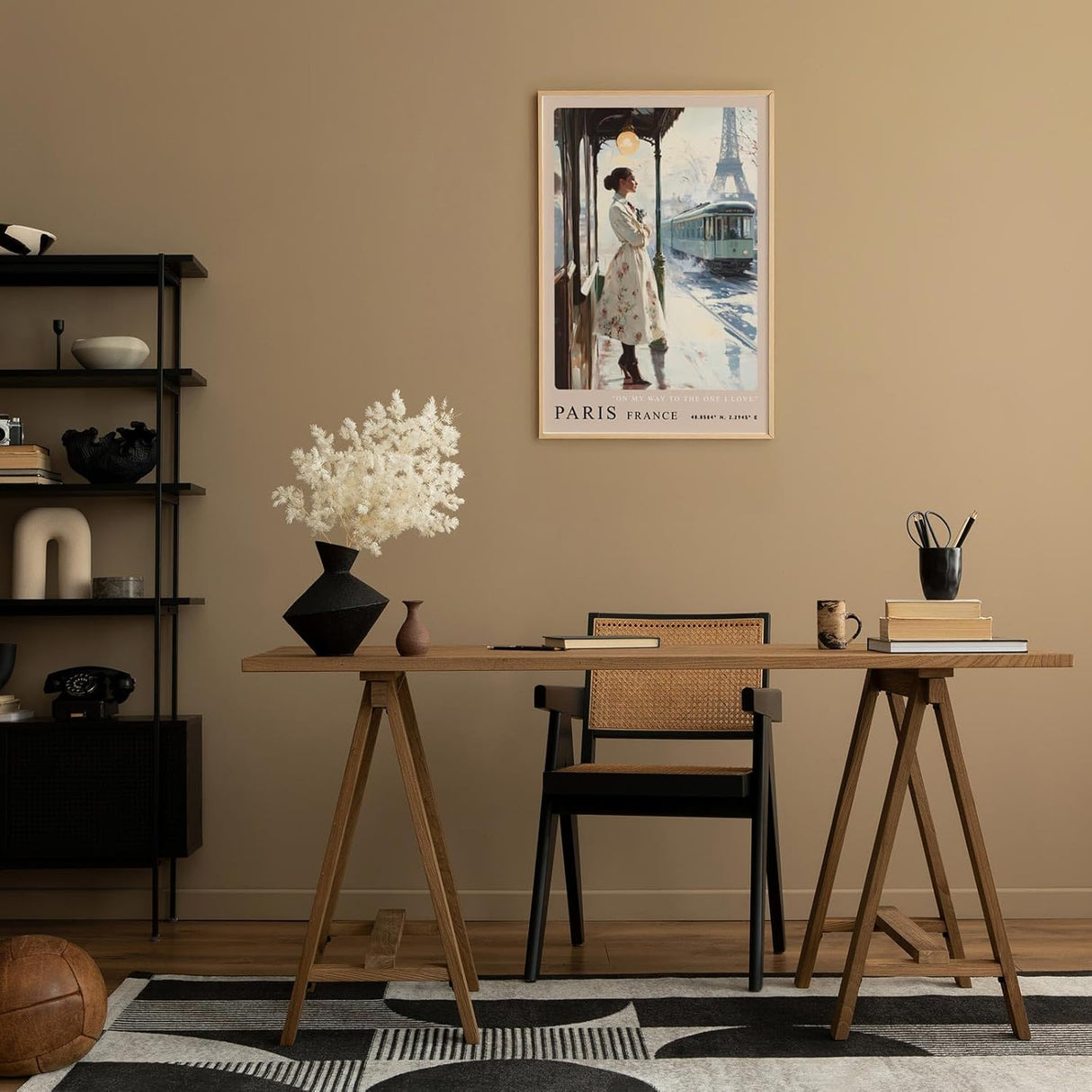 Paul Sinus Leinwandbild 40x60cm Paris – Nostalgie, Liebe, Romantik, Retro, Vintage, Frankreich, Eleganz, Belle Époque, Sehnsucht, Kunst, Stadtleben
