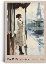 Paul Sinus Leinwandbild 40x60cm Paris – Nostalgie, Liebe, Romantik, Retro, Vintage, Frankreich, Eleganz, Belle Époque, Sehnsucht, Kunst, Stadtleben