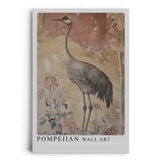 Paul Sinus Leinwandbild 60x90cm Pompeian Wall Art Leinwandbild antiker Kranich im römischen Stil florale Elemente