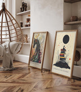 Paul Sinus Leinwandbild 60x90cm Stories of the Universe – Bücher, Universum, Fantasie, Magie, Wissen, Träume, Sterne, Kosmos, Lesen, Inspiration