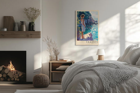 Paul Sinus Leinwandbild 80x120cm Thassos – Griechenland, Meer, Küste, Natur, Entspannung, Urlaub, Sommer, Licht, Harmonie, Insel, Ruhe, Malerisch