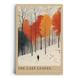 Paul Sinus Leinwandbild 80x120cm The Last Leaves Leinwandbild herbstliche Landschaft mit fallenden Blättern melancholische Herbststimmung und Übergang