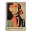 Paul Sinus Leinwandbild 40x60cm The Veiled Beauty Leinwandbild stilvolle Frau mit Kopftuch im Vintage-Stil geheimnisvolle Eleganz mit modernem Retro-Charme