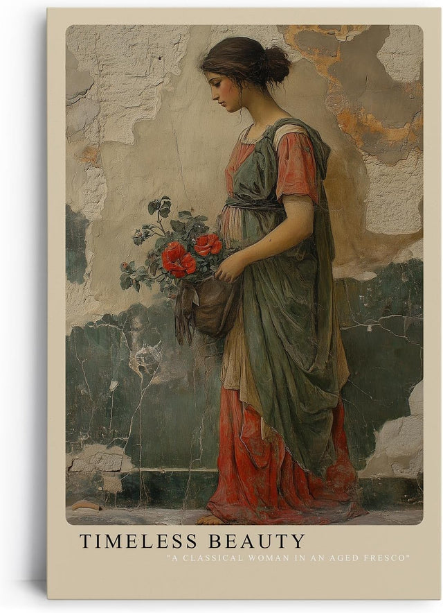 Paul Sinus Leinwandbild 80x120cm Zeitlose Schönheit klassisch historisch kunstvolle Wandkunst antik elegant faszinierend warme Farben detailreich