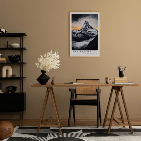 Paul Sinus Leinwandbild 80x120cm Matterhorn – Majestätische Berglandschaft in dramatischem Licht und kontrastreichen Tönen