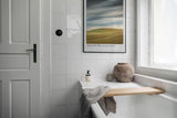 Paul Sinus Leinwandbild 40x60cm minimalistische Landschaft mit sanften Hügeln und dramatischem Himmel, beruhigende Wandkunst