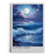 Paul Sinus Leinwandbild 80x120cm Mondflut – Mystisches Meeresmotiv mit leuchtendem Vollmond, sanften Wellen und atmosphärischer Lichtstimmung