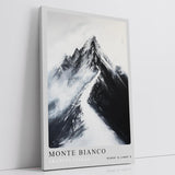 Paul Sinus Leinwandbild 60x90cm Monte Bianco – Majestätische Berglandschaft in monochromer Eleganz mit dramatischer Schneekulisse