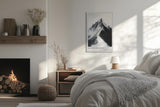 Paul Sinus Leinwandbild 60x90cm Monte Bianco – Majestätische Berglandschaft in monochromer Eleganz mit dramatischer Schneekulisse
