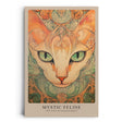 Paul Sinus Leinwandbild 80x120cm Mystische Katze kunstvoll surreal faszinierend hypnotisch elegantes Design stilvolle Wandkunst harmonische Farben