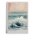 Paul Sinus Leinwandbild 60x90cm Ozeanpoesie – Ausdrucksstarke Meereswelle mit sanften Pastelltönen und nostalgischer Textur