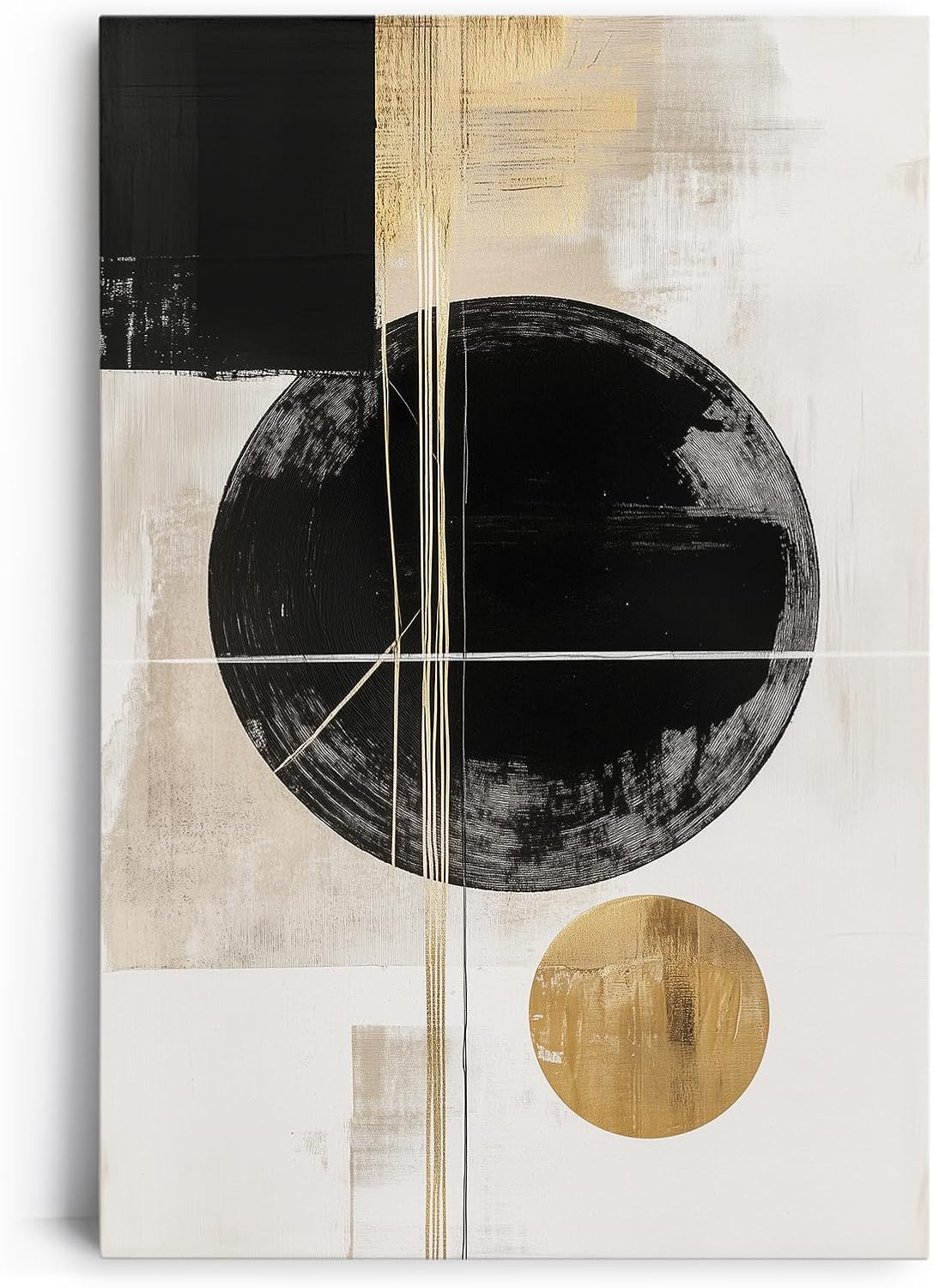 Paul Sinus 60x90cm Wandbild Abstrakte Harmonie – Powerdesign trifft Fokuskunstwerk in moderner Kreis- und Linienkomposition